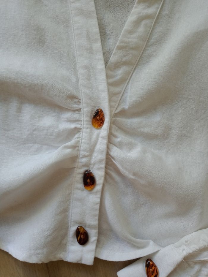 Chemise 100% coton blanc Zara - photo numéro 6