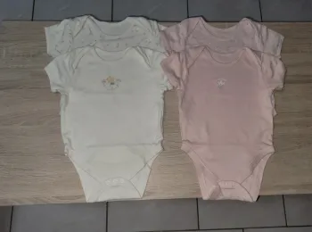 Lot de 4 bodys fille en 12/18 mois