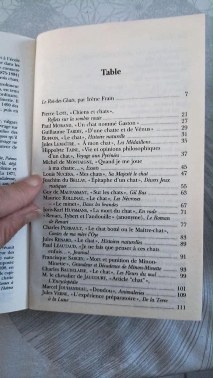 livre de poche Le chat une anthologie des plus beaux textes littéraires présentée par Irène frain - photo numéro 4