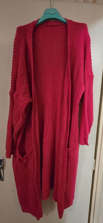 Gilet long fushia