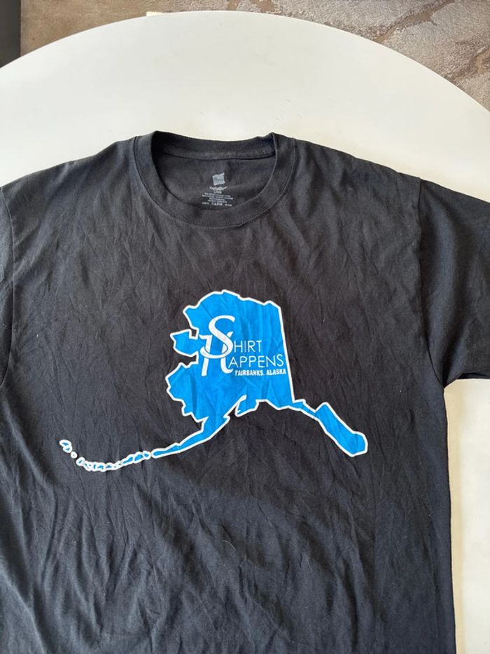 T-shirt Hanes noir Shirt Happens – Alaska - Taille L - photo numéro 2