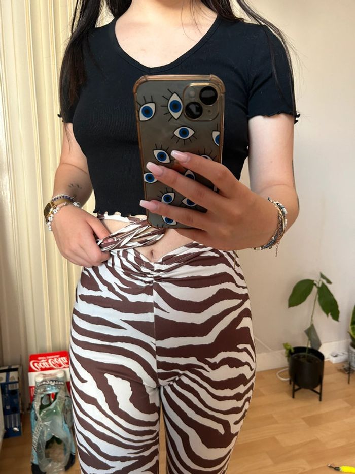 Pantalon zebre marron - photo numéro 2