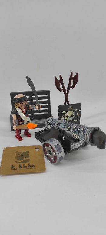 Playmobil 6165-Flibustier avec canon noir