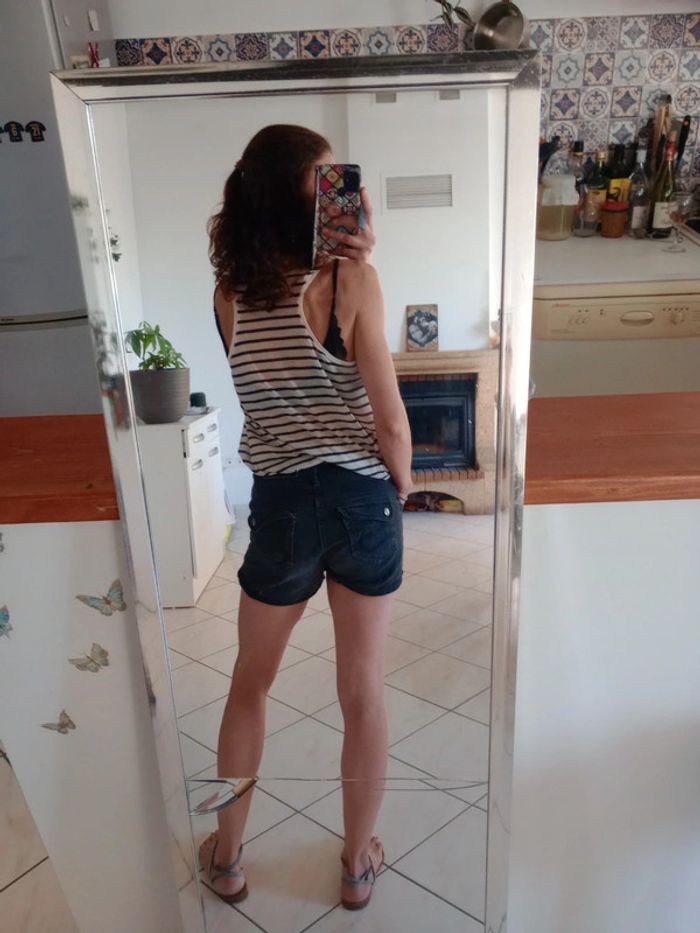 Débardeur femme L rayé c85 - photo numéro 3