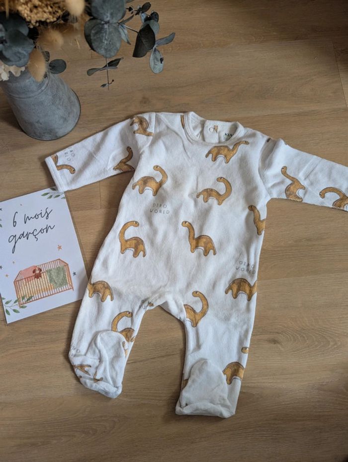 Pyjama dinosaure Kiabi en velours 6 mois