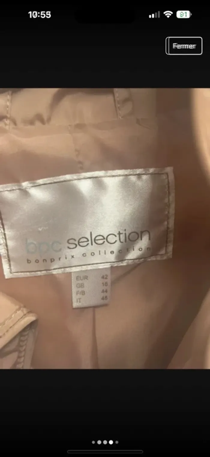 Doudoune Bonprix femme taille 42 – Beige camel, neuve sans étiquette - photo numéro 3