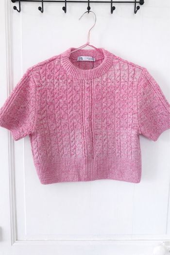 Top maille rose Zara 