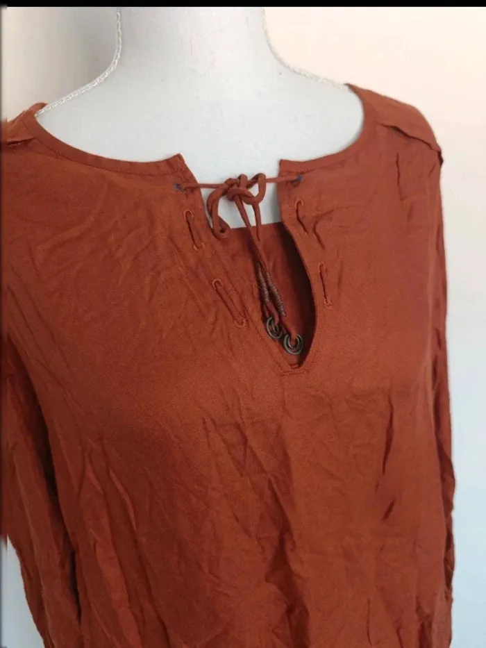 Blouse rouille CECIL – Neuve étiquette – Taille M 🍁 - photo numéro 3