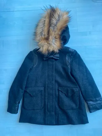Manteau duffle-coat gris anthracite fille marese 4 ans