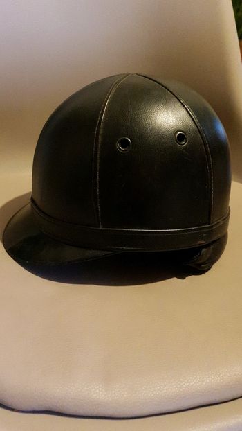 Bombe d'équitation Choplin en cuir