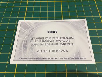 Carte sorts Reculez de trois cases pièce détachée Monopoly Duel Masters Hasbro Parker Wizards #A64