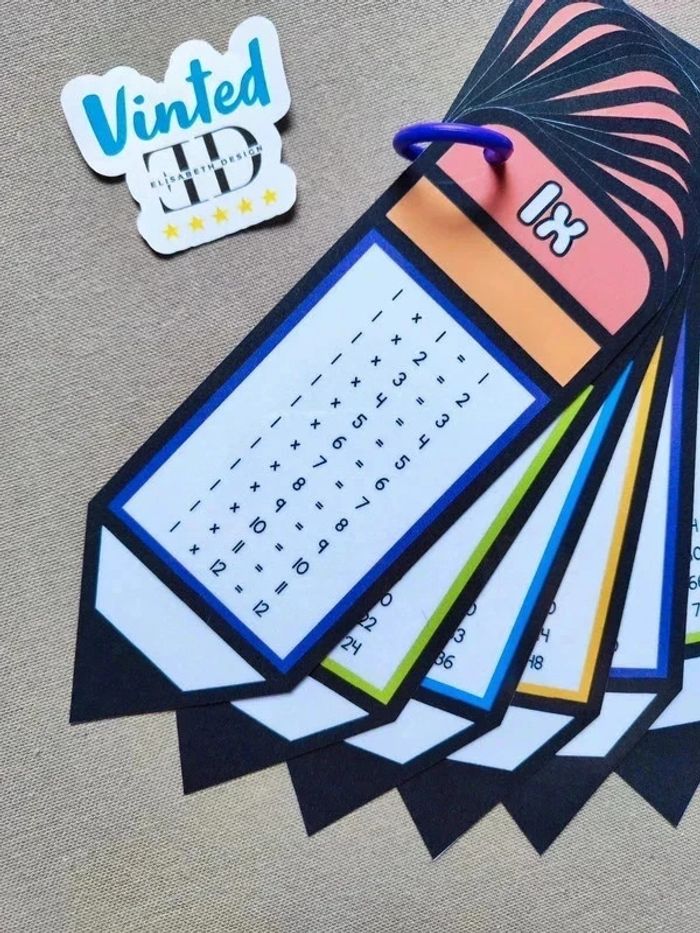 Carnet tables de multiplications de 1 à 12 - photo numéro 2