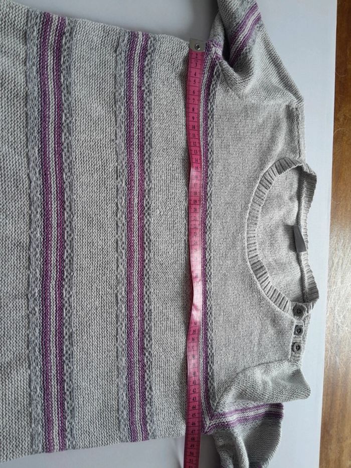 Petit pull columbia rayé à boutons - photo numéro 9