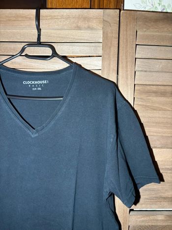 T-shirt noir col V Clockhouse XXL / 44