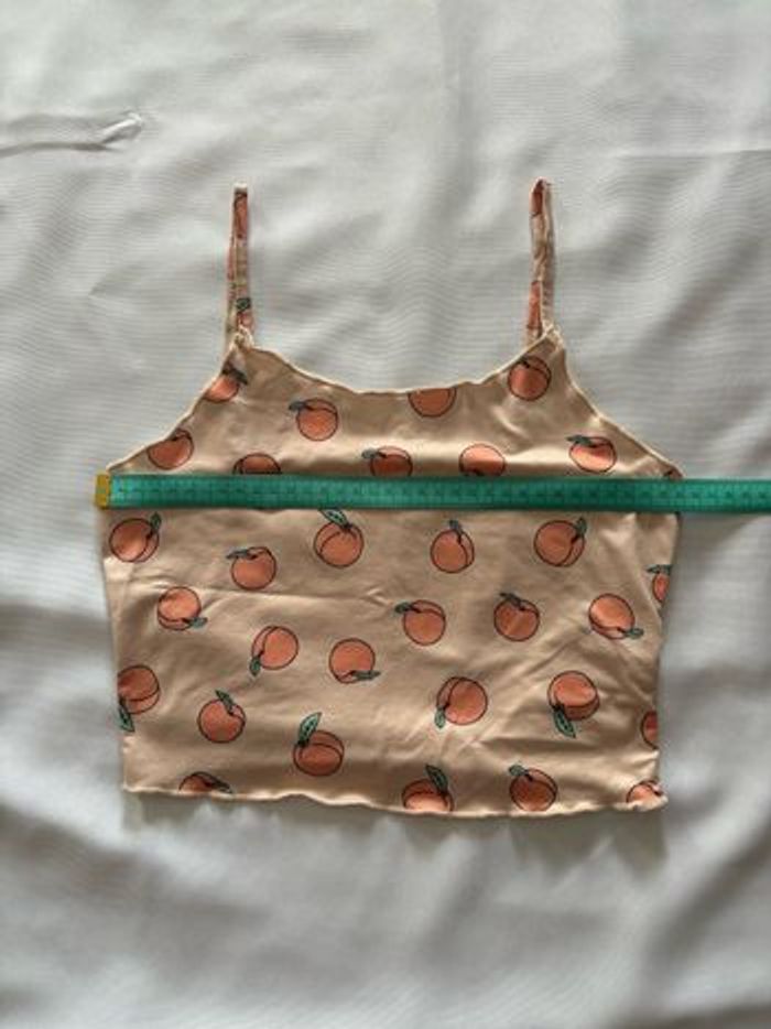 Top/débardeur abricot à motif pêche - 14 ans - photo numéro 7