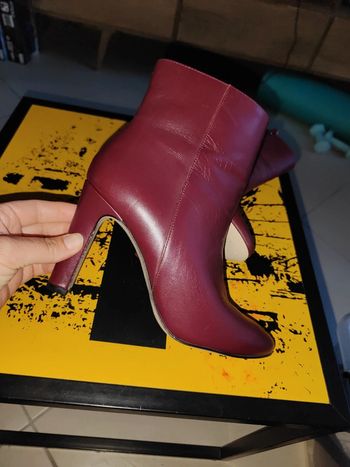 Bottines grenat bordeau taille 38