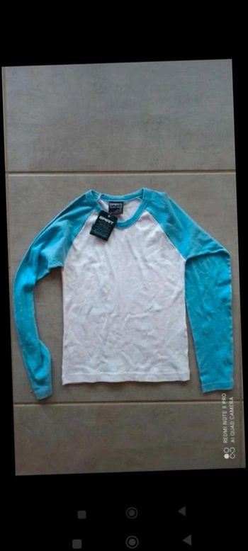 Tee-shirt  rayé  bleu  et blanc  XS