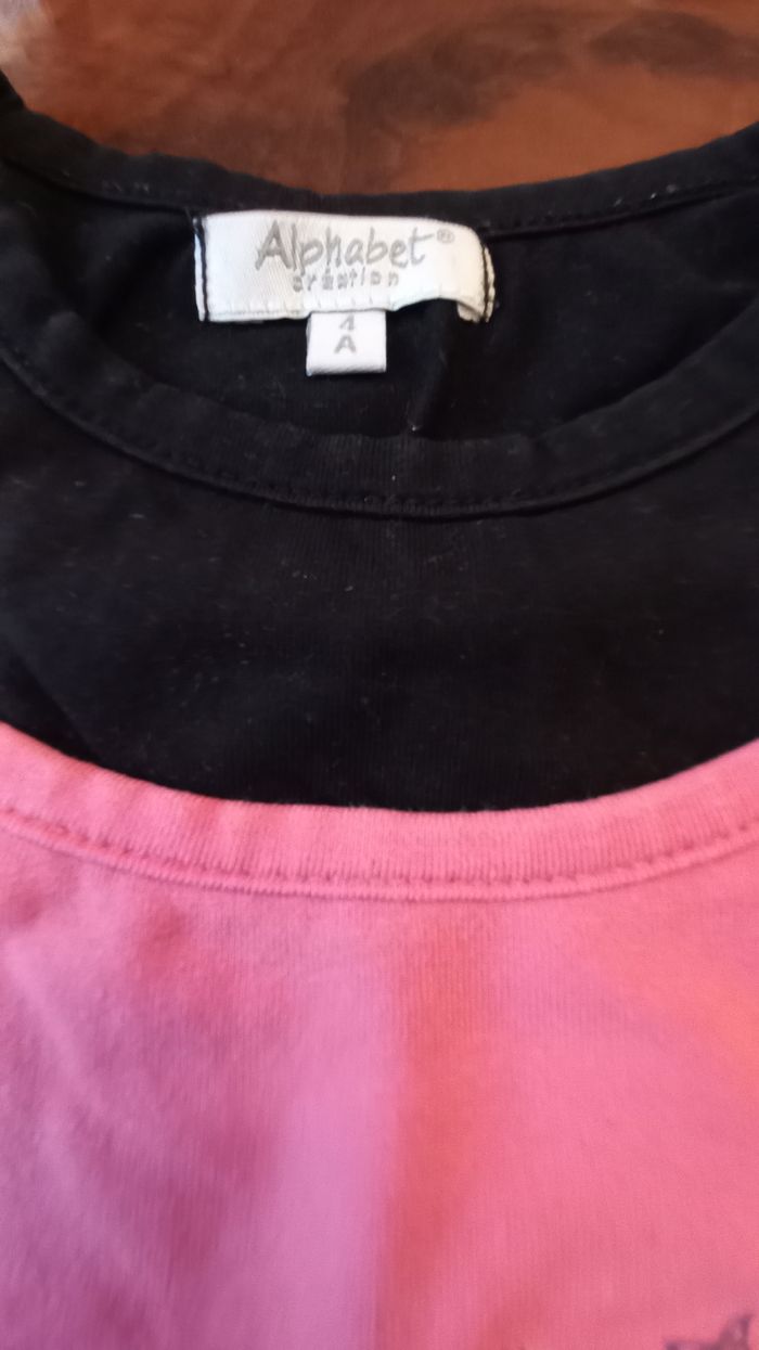 T-shirt fille 4 ans Alphabet - photo numéro 4