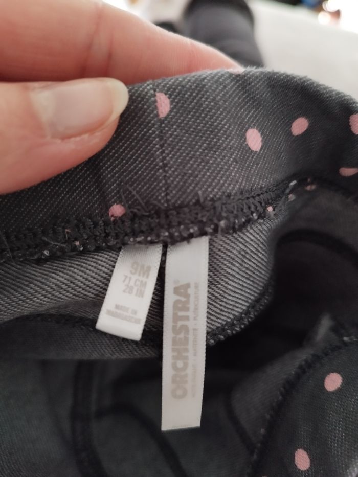 1 legging couleur grise (pois roses) - photo numéro 2