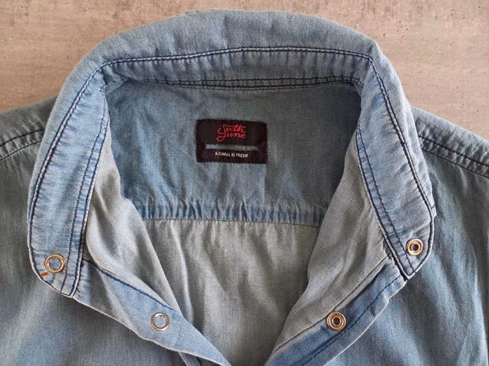 chemise jean sans manches - S - photo numéro 8