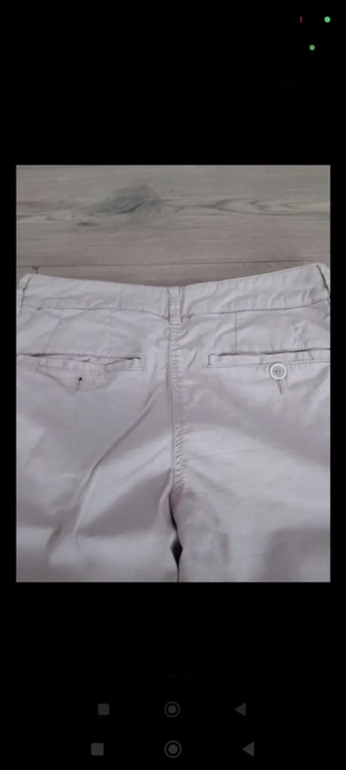 Pantalon chino rose Promod XS - photo numéro 4