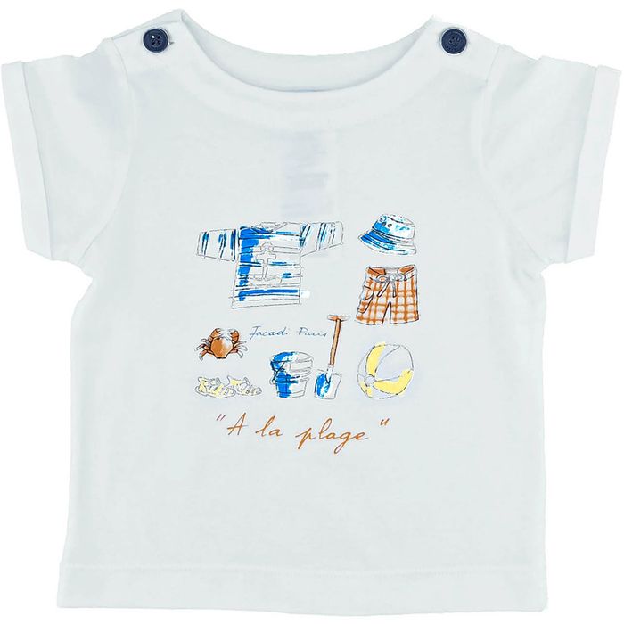 T-Shirt à manches courtes 6 mois en coton Jacadi