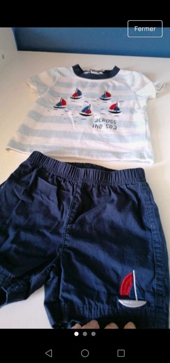 Ensemble short et tee shirt 6 mois