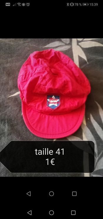 Casquette rouge taille 51