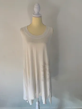 Robe courte blanche sans manches – Lady Captain - Taille M