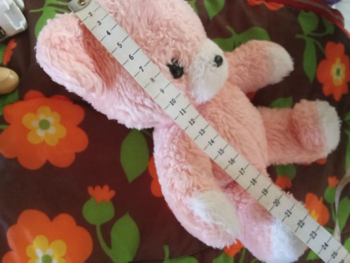 Doudou Boulgom  ours rose  ourson bicolore Boulgom rose et blanc  vintage ancien - photo numéro 4