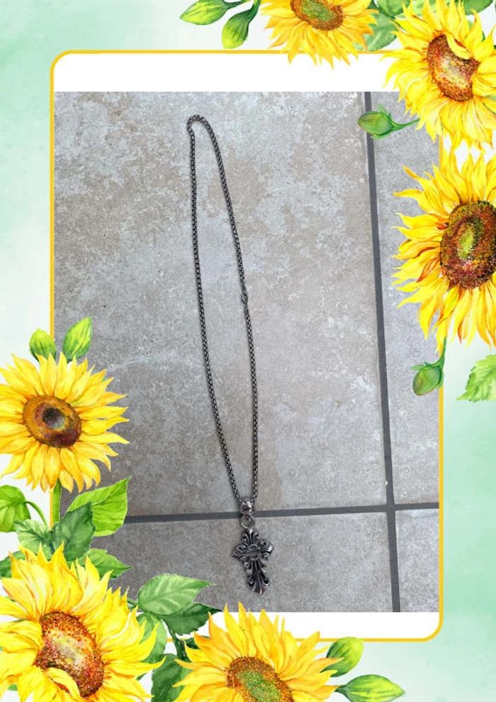 Collier croix tête de mort - photo numéro 4