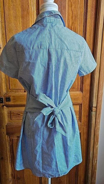Robe chemise rayée bleue et blanche