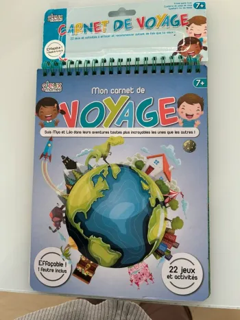 Livre effaçable mon carnet de voyage jeux 2 momes