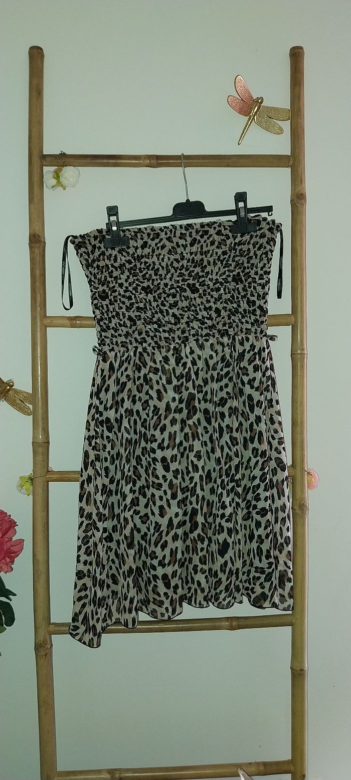 Robe bustier smocké léopard by Morgan taille M Très bon état - photo numéro 10