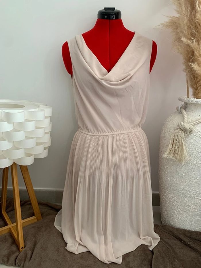 robe d'ete H&m crème rose taille 38