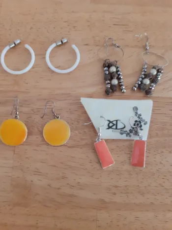 Lot 4 paires boucles d'oreilles