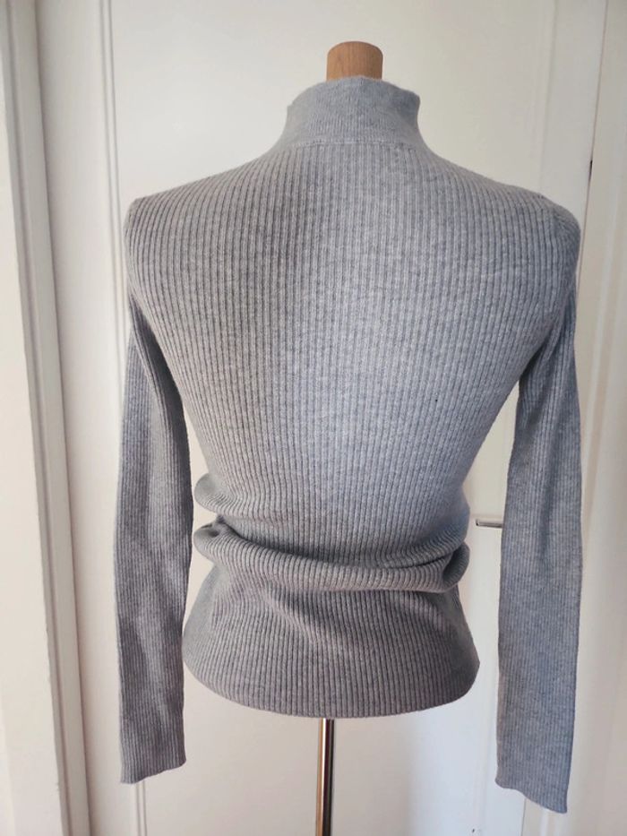 Pull col cheminé gris - photo numéro 6