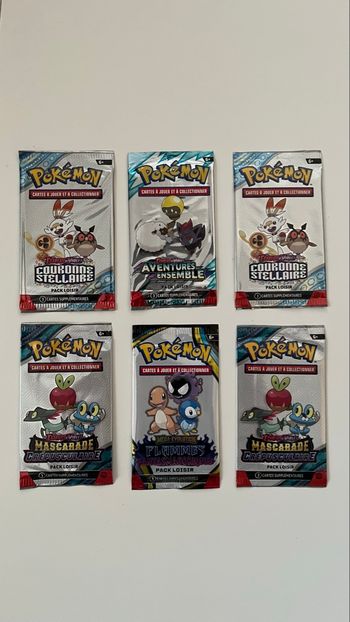 Lot de 6 boosters Pokémon
