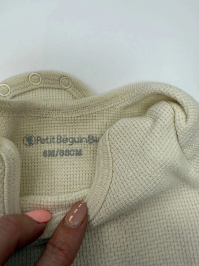 Lot de 3 bodys bébé unisexe longues manches Zara et Petit Beguin 6 mois, 68 cm - photo numéro 3