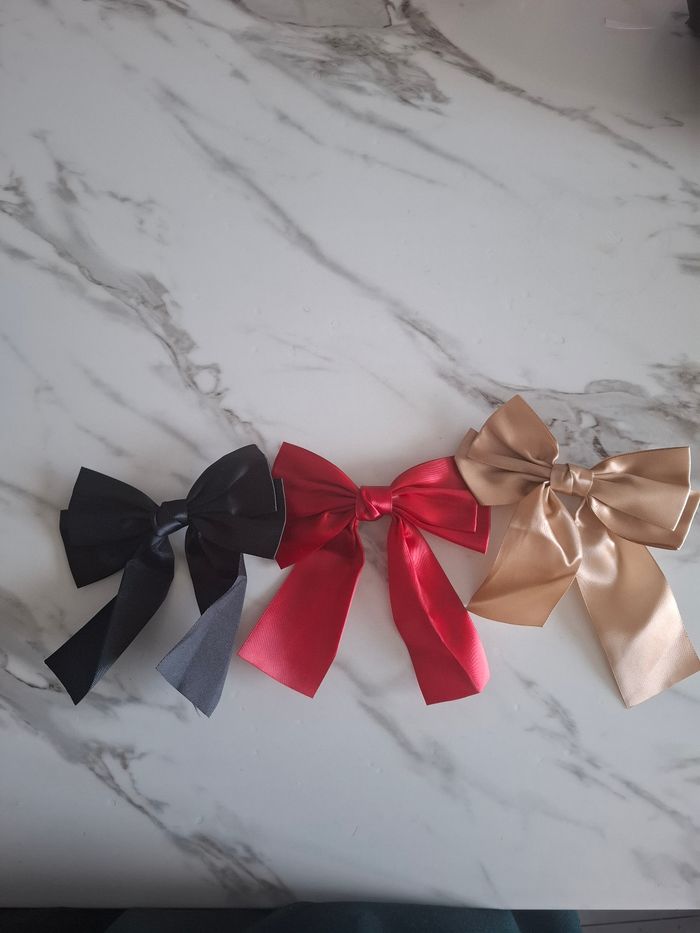 Lot de 3 barrette cheveux satin - photo numéro 2