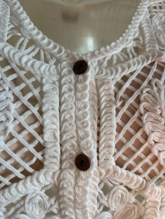Haut crochet neuf blanc taille unique - photo numéro 5
