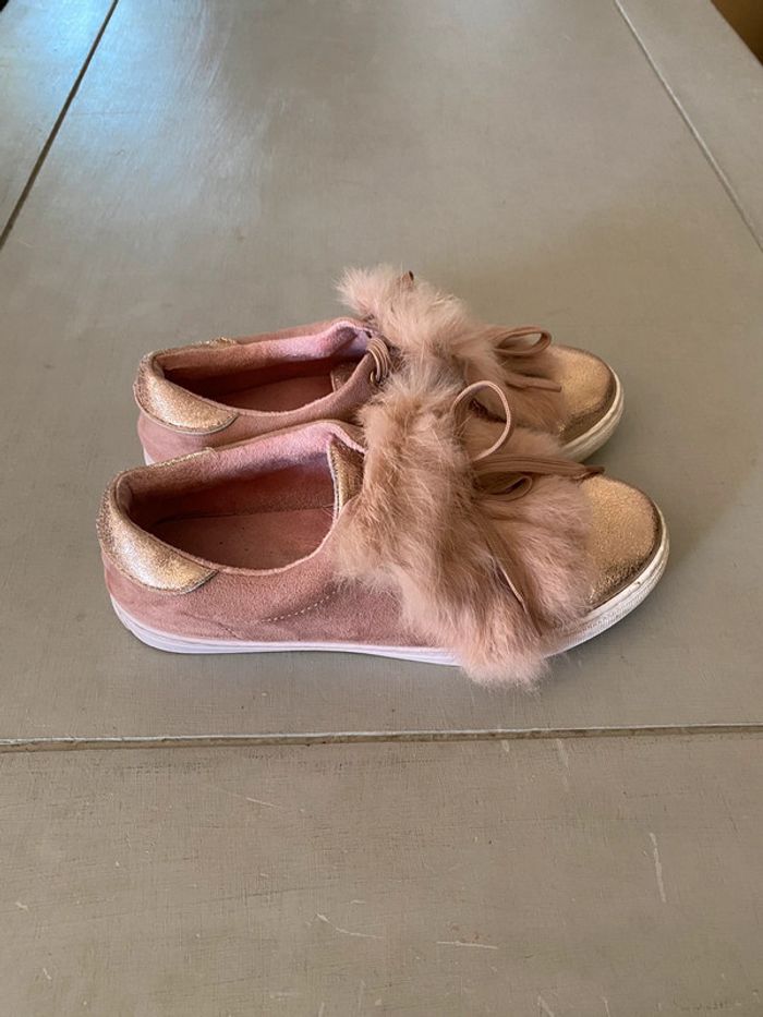 Basket rose brillante et fausse fourrure taille 37 - photo numéro 8