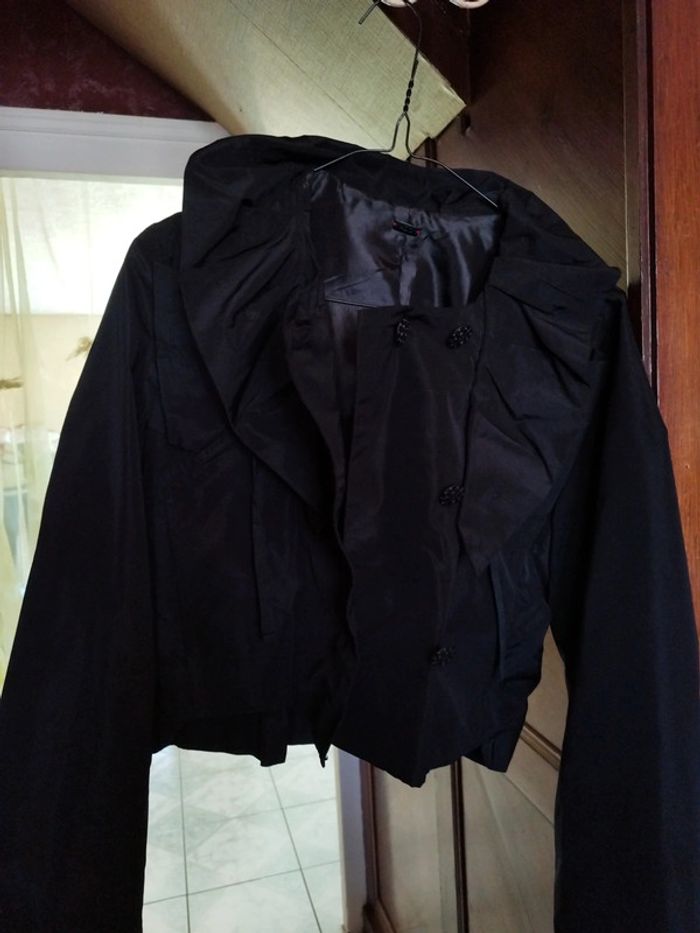 Veste bombers noire col rond vintage M/38 y2k - photo numéro 12