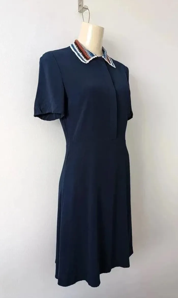 Robe d'été marine - Sandro - taille 2 - photo numéro 2