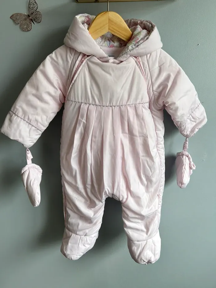 Combinaison pilote rose Jacadi fille 12 mois Tbe