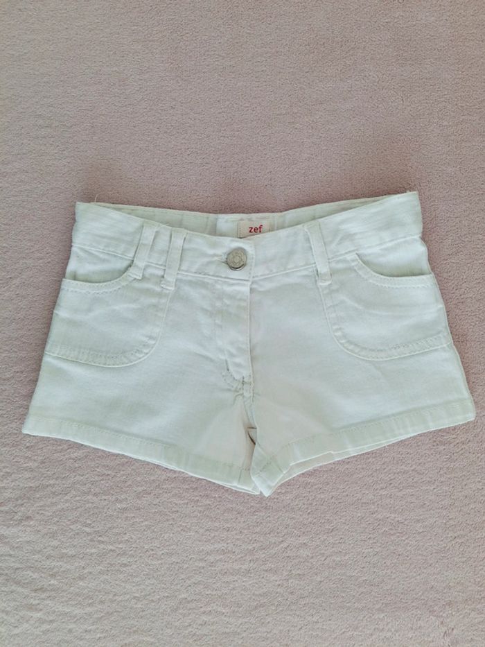 Short en jean Zef 6 ans blanc