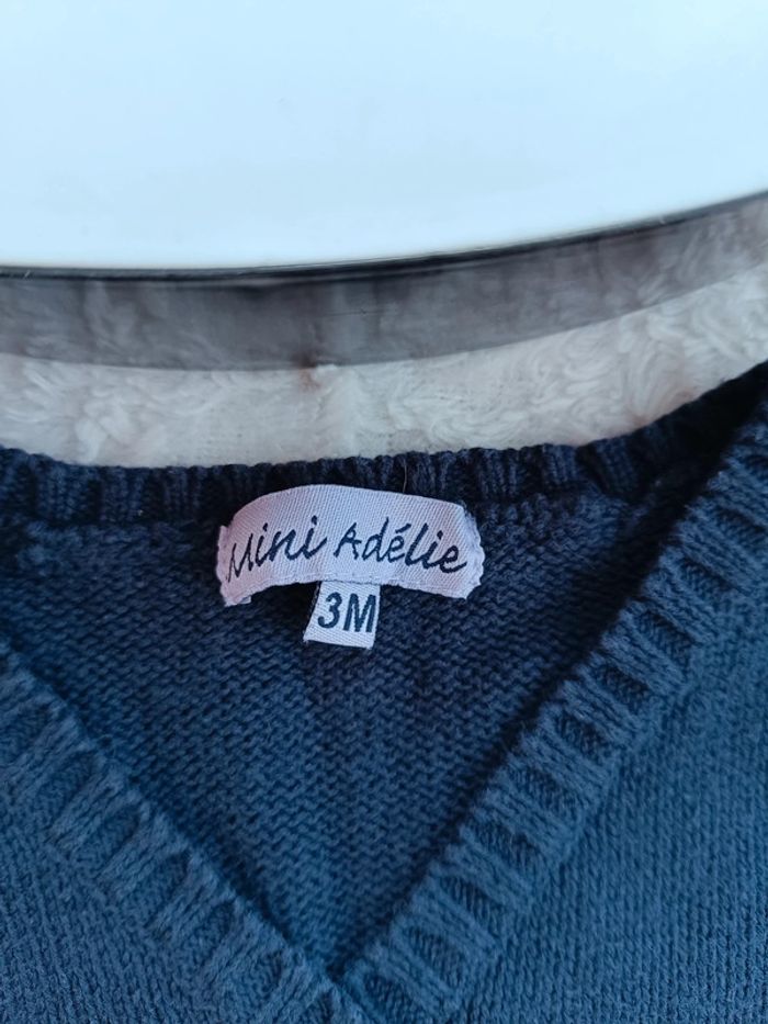 Boléro maille Fille 3 mois fleurs Mini Adélie 100% coton - photo numéro 5