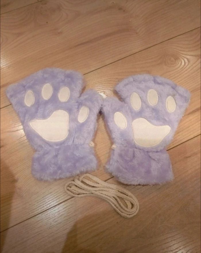 Gants mitaines pattes de chat chien ours - photo numéro 3