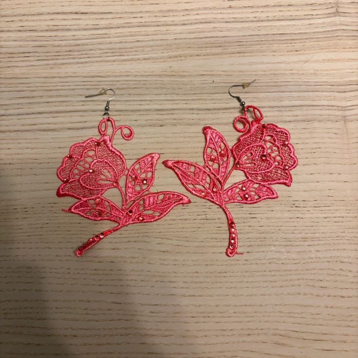 Boucles d’oreilles • rose 🌿