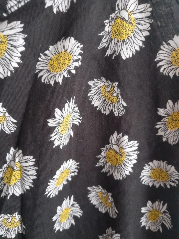 Combishort noir à fleurs - photo numéro 2